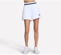 Skechers Women's Court Classic 4 Inch Short in White, Size Medium | Cotton/Polyester