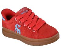 Skechers Women's Courtside Cali Girlz Sneaker, Red Suede/Blue Duraleather, 8 UK