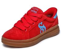 Skechers Women's Courtside Cali Girlz Sneaker, Red Suede/Blue Duraleather, 6 UK
