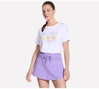 Skechers Women's Courtside T-Shirt in White, Size XL | Cotton/Polyester