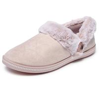 Skechers Women's Cozy Campfire Fresh Toast Slipper, Blush Microfiber/Faux Fur, 6 UK