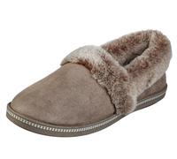 Skechers Women's Cozy Campfire - Team Toasty Low Top Slippers, Beige Dark Taupe Microfiber Suede Faux Fur Line Dktp, 7 UK