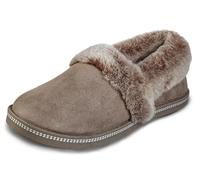 Skechers Women's Cozy Campfire - Team Toasty Low Top Slippers, Beige Dark Taupe Microfiber Suede Faux Fur Line Dktp, 7 UK