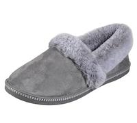 Skechers Women's Cozy Campfire Team Toasty Slipper, Charcoal Microfiber Suede/Faux Fur Line, 2 UK