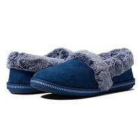 Skechers Women's Cozy Campfire Team Toasty Slippers, Navy Microfiber Suede/Faux Fur Line, 7 UK