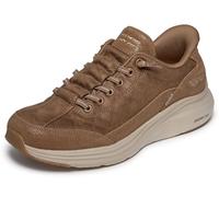 Skechers Women's Slip-ins: Contour Foam - Cosy Fit Natural Ease Sneaker in Chestnut, Size 4.5 | Textile/Leather