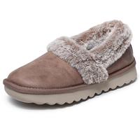 Skechers Women's Cozy UP Slipper, Taupe, 8 UK