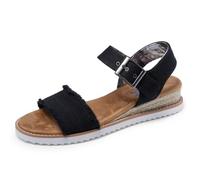 Skechers Women's Desert KISS Adobe Princess Sandal, Black Canvas, 3 UK