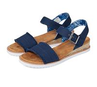 Skechers Women's Desert Kiss-Adobe Princess Frayed Canvas Qtr Strappy Sandals, Navy, 3 UK