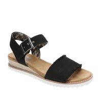 Skechers Women's Desert KISS Adobe Princess Sandal, Black Canvas, 3 UK