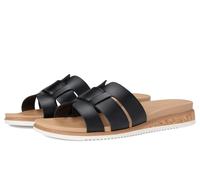 Skechers Women's Desert Kiss Low-Peak Look Sandal, Black/White, 3.5 UK