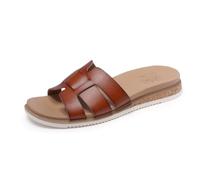 Skechers Women's DESERT KISS LOW Double H Strap Slide Chestnut Duraleather | Size: 8 Skechers Chestnut 8