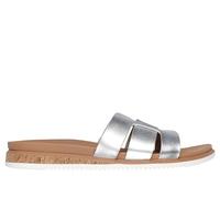 Skechers Women's Desert Kiss Low-Peak Look Sandal, Silver, 8