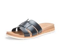 Skechers Women's Desert KISS Low Peak Look Slide Sandal, Black, 4.5 UK