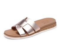 Skechers Women's Desert KISS Low Peak Look Slide Sandal, Gold, 4 UK