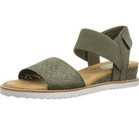 Skechers Women's Desert Kiss Sandal, Olive Microfiber Suede/Gore Trim, 6 UK