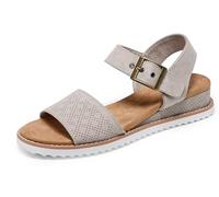 Skechers Bob's Womens Desert KISS SERENDIPITOUS, Taupe Microfiber, 5.5 UK