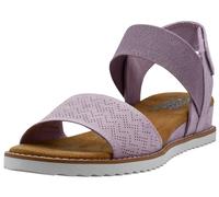 Skechers Women's Desert Kiss-Stretch Quarter Strap Sandal Flat, Lavender, Medium
