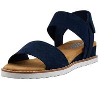 Skechers Women's Desert Kiss-Stretch Quarter Strap Sandal Flat, Navy, 6 UK