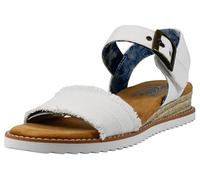 Skechers Women's Desert Kiss-Stretch Quarter Strap Sandal Flat, White, 4 UK Wide