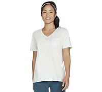 Skechers Women's Diamond Wash Hatha Tee, Aqua, S