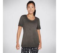 Skechers Womens Diamond Wash Scoop Neck T-Shirt Colour: Black, Size: Medium