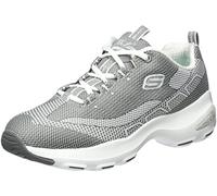 Skechers Women's D'Lite Ultra Trainers, Grey (Grey/White), 3 UK