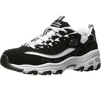 Skechers Women's D'lites biggest Fan Fashion Sneaker, Black White, 5 UK Wide