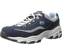 Skechers Women's D'lites biggest Fan Fashion Sneaker, Navy and White, 7 UK Wide