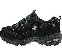 Skechers Women's D'lites-biggest Fan Trainers, Black Trubuck Mesh Trim, 5 UK