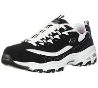 Skechers Women's Fashion Sneaker D'lites Biggest Fan Black/White UK 6 Wide