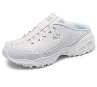 Skechers Women's D'Lites Bright Sky Sneaker, White/Silver, 2.5 UK