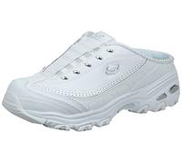 Skechers Women's D'Lites Bright Sky Sneaker, White/Silver, 2 UK
