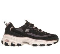 Skechers Women's D'Lites - Chrome Wave Sneaker in Black/Rose Gold, Size 5 | Synthetic/Textile