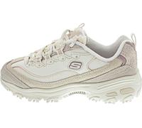 Skechers Women's D'Lites Cold Days Sneaker, Natural Suede/Duraleather/Silver Trim, 4 UK
