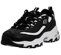 Skechers Women's D'Lites Fresh Start Memory Foam Sneakers, Black/White, 9