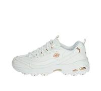 Skechers Dlites Fresh WTRG White Rose gold Womens trainers 11931 in a Plain Leather and Textile in Size 7
