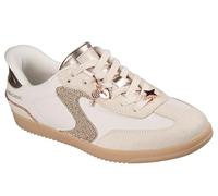 Skechers Women's D'Lites Good Neutral | Hands Free Slip-Ins, Duraleather & Suede Sneaker, Rhinestone Details & Charms Lace Up, Air-Cooled Memory Foam Insole