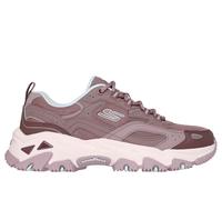 Skechers Women's D'Lites Hiker - Echo Lake Sneaker in Dark Mauve, Size 4.5 | Leather/Synthetic/Textile
