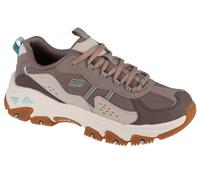 Skechers Women's D'Lites Hiker Sneaker, Chocolate Leather/Synthetic/Tan Trim, 3 UK