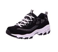 Skechers Women's D'lites Me Time Trainers, Black Black White, 3 UK