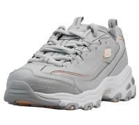 Skechers Women's D'lites Me Time Wide Fashion Sneaker, Grey White, 5 UK Wide