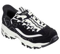 Skechers Women's D'Lites New Scene Hands Free Slip-Ins Sneaker, Black/White, 6