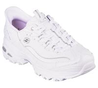 Skechers Women's D'Lites New Scene Hands Free Slip-Ins Sneaker, White/Silver, 9