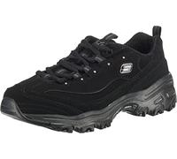 Skechers Women's D'lites Play Fashion Sneaker, Black Trubuck Trim L, 4 UK