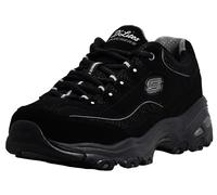 Skechers Women's D'Lites- Play ON Fashion Sneaker, Black, 4.5 UK