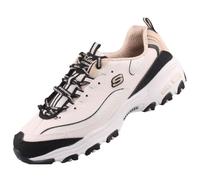Skechers Women's D'Lites Retro Rewind Sneaker, Natural & Black Duraleather/Natural Trim, 3 UK