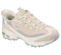Skechers Women's D'Lites Smooth Nostalgia Sneaker, Natural Grey, 4 UK