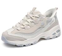 Skechers Women's D'Lites-Smooth Nostalgia, Hands Free Slip-ins Sneaker, Natural Grey, 10 UK