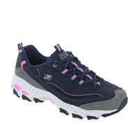Skechers Women's D'Lites Sneaker, Navy/Multi, 8.5